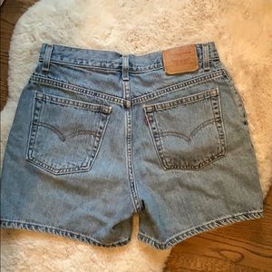 Levi High rise jean shorts